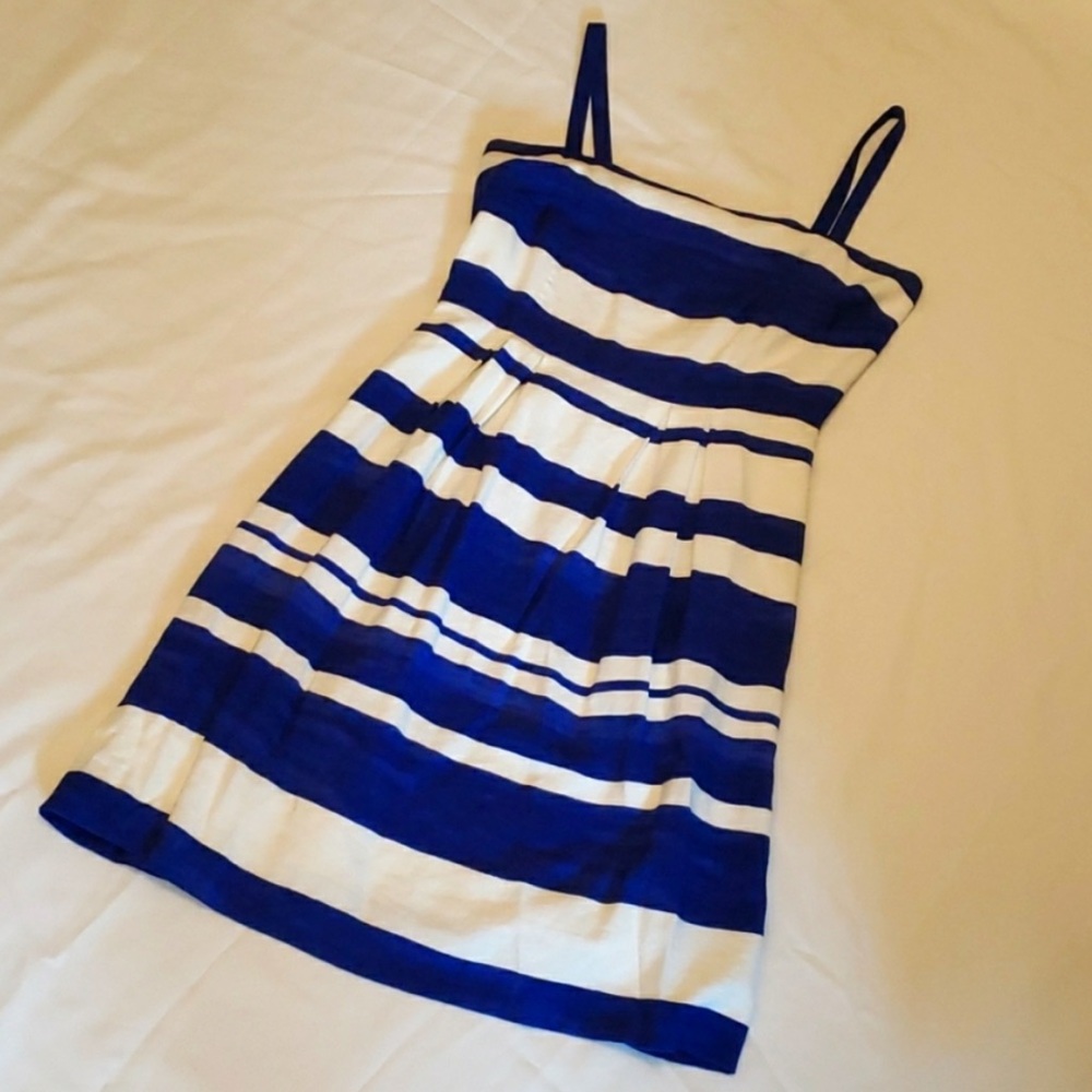 Ann Taylor Loft Striped Midi Tank Dress Blue White  (Bundle Dresses to Save)
